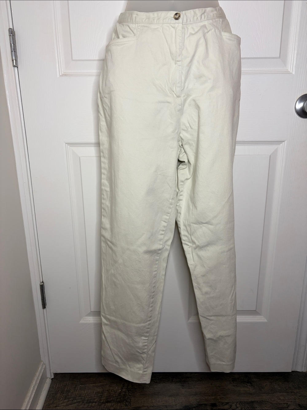 J Jill Womens Size 14 Cream Pull On Pants Stretch Straight Leg Casual